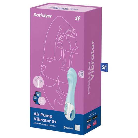 Satisfyer Air Pump Vibrator 5 - okos pumpálható vibrátor (kék)