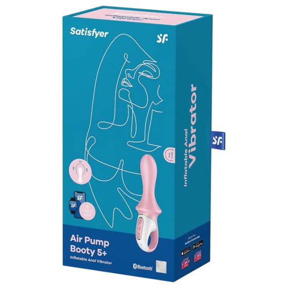 / Satisfyer Air Pump Booty 5 - okos pumpálható anál vibrátor (pink)