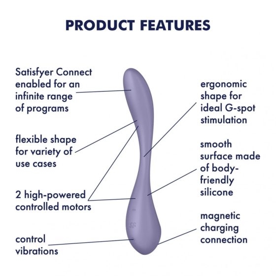 Satisfyer G-spot Flex 5 - okos G-pont vibrátor (lila)