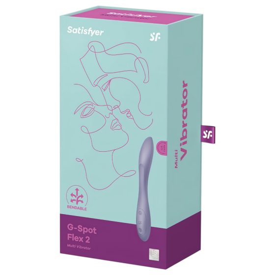 Satisfyer G-spot Flex 2 - akkus, vízálló G-pont vibrátor (viola)