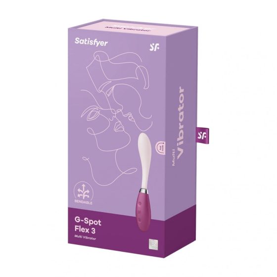 Satisfyer G-Spot Flex 3 - akkus G-pont vibrátor (pink-bordó)