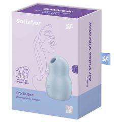   Satisfyer Pro To Go 1 - akkus, léghullámos csiklóizgató (kék)