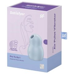   Satisfyer Pro To Go 1 - akkus, léghullámos csiklóizgató (kék)