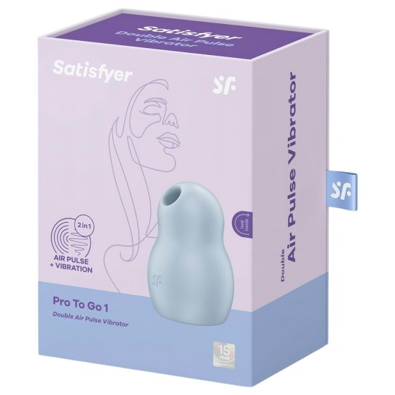 Satisfyer Pro To Go 1 - léghullámos csiklóizgató (kék)