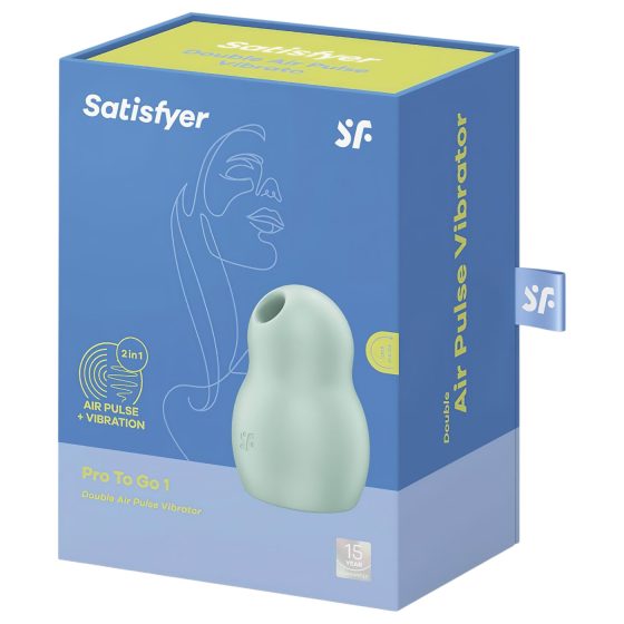 Satisfyer Pro To Go 1 - akkus, léghullámos csiklóizgató (menta)