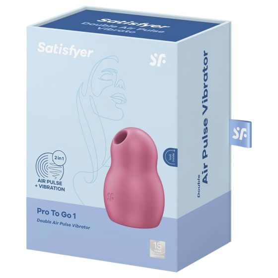 Satisfyer Pro To Go 1 - akkus, léghullámos csiklóizgató (piros)