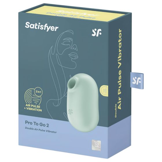 Satisfyer Pro To Go 2 - akkus, léghullámos csiklóizgató (menta)