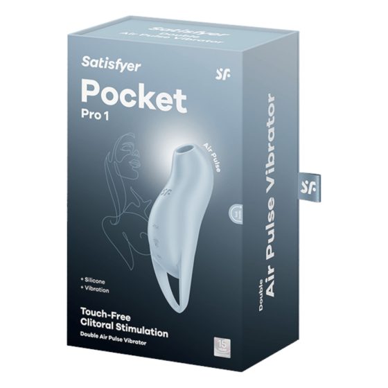 Satisfyer Pocket Pro 1 - akkus, léghullámos csiklóizgató (kék)