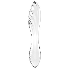   Satisfyer Dazzling Crystal 1 - 2 végű üveg dildó (áttetsző)