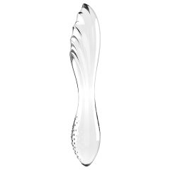   Satisfyer Dazzling Crystal 1 - 2 végű üveg dildó (áttetsző)