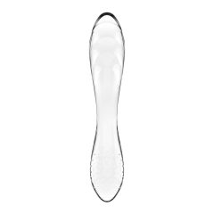   Satisfyer Dazzling Crystal 1 - 2 végű üveg dildó (áttetsző)