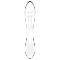   Satisfyer Dazzling Crystal 1 - 2 végű üveg dildó (áttetsző)