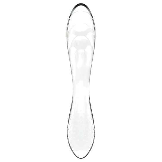 Satisfyer Dazzling Crystal 1 - 2 végű üveg dildó (áttetsző)