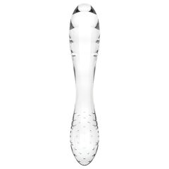   Satisfyer Dazzling Crystal 1 - 2 végű üveg dildó (áttetsző)