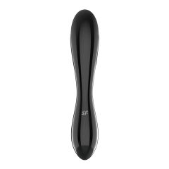   Satisfyer Dazzling Crystal 1 - 2 végű üveg dildó (fekete)