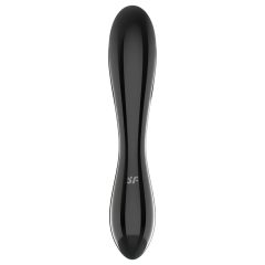   Satisfyer Dazzling Crystal 1 - 2 végű üveg dildó (fekete)