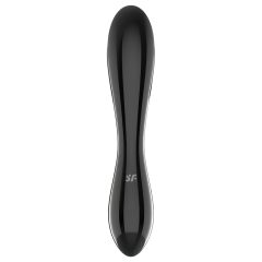   Satisfyer Dazzling Crystal 1 - 2 végű üveg dildó (fekete)