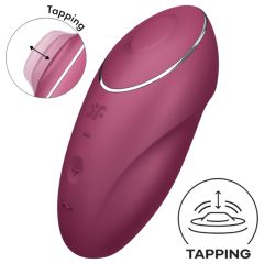   Satisfyer Tap & Climax 1 - 2in1 vibrátor és csiklóizgató (piros)