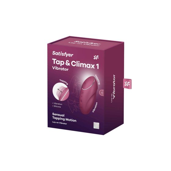 Satisfyer Tap & Climax 1 - 2in1 vibrátor és csiklóizgató (piros)