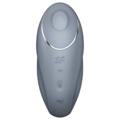   Satisfyer Tap & Climax 1 - 2in1 vibrátor és csiklóizgató (szürke)