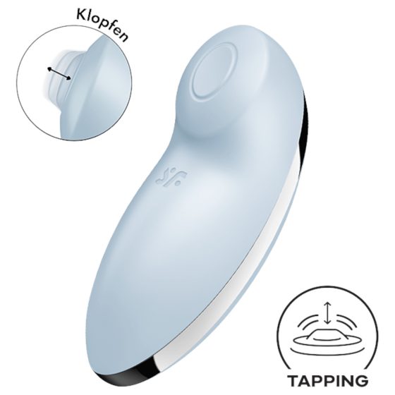 Satisfyer Tap & Climax 2 - 2in1 csiklóizgató és vibrátor (kék)