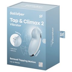   Satisfyer Tap & Climax 2 - 2in1 csiklóizgató és vibrátor (kék)