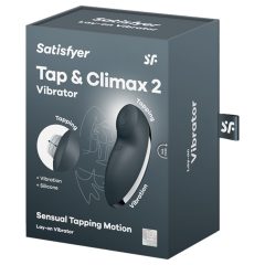   Satisfyer Tap & Climax 2 - 2in1 csiklóizgató és vibrátor (szürke)