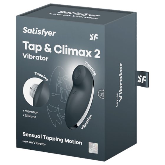 Satisfyer Tap & Climax 2 - 2in1 csiklóizgató és vibrátor (szürke)