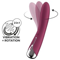   Satisfyer Spinning Vibe 1 - forgó fejes G-pont vibrátor (piros)