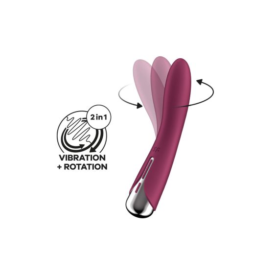 Satisfyer Spinning Vibe 1 - forgó fejes G-pont vibrátor (piros)