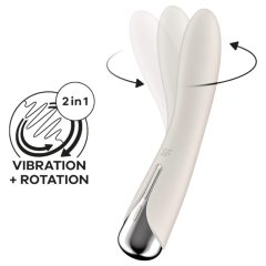   Satisfyer Spinning Vibe 1 - forgó fejes G-pont vibrátor (bézs)