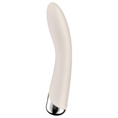   Satisfyer Spinning Vibe 1 - forgó fejes G-pont vibrátor (bézs)