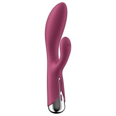   Satisfyer Spinning Rabbit 1 - forgó csiklókaros vibrátor (piros)