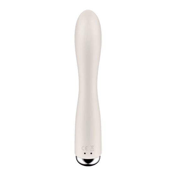 Satisfyer Spinning Rabbit 1 - forgó csiklókaros vibrátor (bézs)