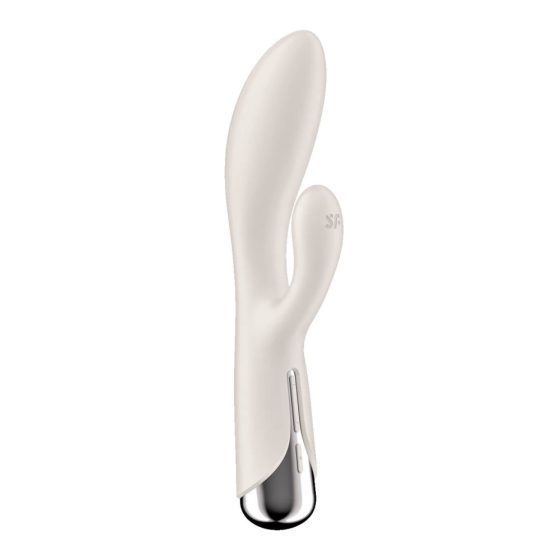 Satisfyer Spinning Rabbit 1 - forgó csiklókaros vibrátor (bézs)