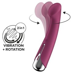   Satisfyer Spinning G-Spot 1 - forgó fejes G-pont vibrátor (piros)