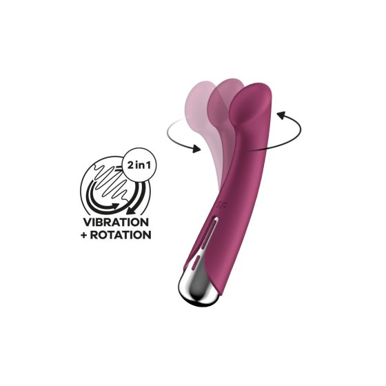 Satisfyer Spinning G-Spot 1 - forgó fejes G-pont vibrátor (piros)