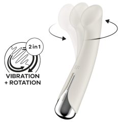   Satisfyer Spinning G-Spot 1 - forgó fejes G-pont vibrátor (bézs)