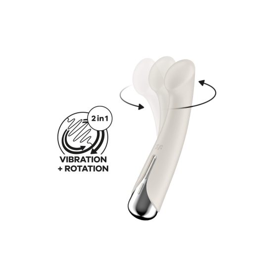 Satisfyer Spinning G-Spot 1 - forgó fejes G-pont vibrátor (bézs)