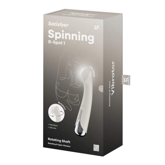 Satisfyer Spinning G-Spot 1 - forgó fejes G-pont vibrátor (bézs)