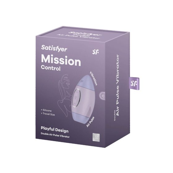 Satisfyer Mission Control - akkus, léghullámos csiklóizgató (lila)