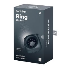   Satisfyer Ring Stroker - akkus, vibrációs maszturbátor (fekete)