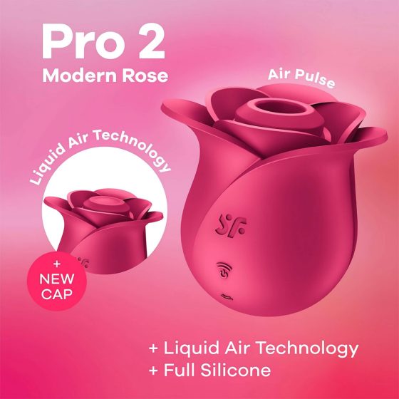 Satisfyer Pro 2 Rose Modern - akkus léghullámos csiklóizgató (piros)