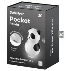   Satisfyer Pocket Panda - léghullámos csiklóizgató (fekete)