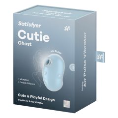   Satisfyer Cutie Ghost - akkus, léghullámos csiklóizgató (kék)