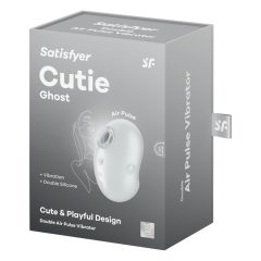   Satisfyer Cutie Ghost - akkus, léghullámos csiklóizgató (fehér)