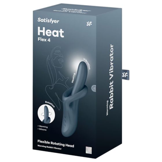 Satisfyer Heat Flex 4 - melegítős csiklókaros vibrátor (szürke)