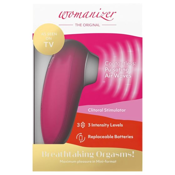 Womanizer Mini - léghullámos csiklóizgató (vörös)