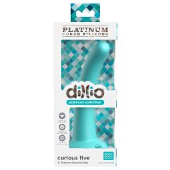   Dillio Curious Five - tapadótalpas szilikon dildó (15cm) - türkiz