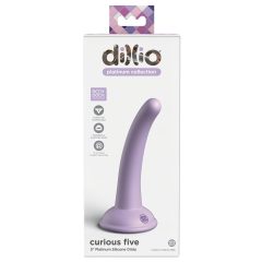   Dillio Curious Five - tapadótalpas szilikon dildó (15cm) - lila